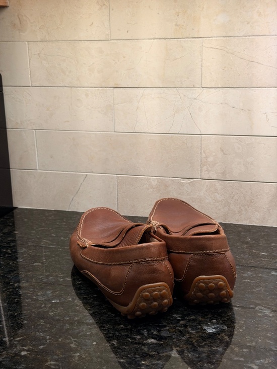 Florsheim Motor Smooth Leather Penny Driver Loafers - Brown main image 4